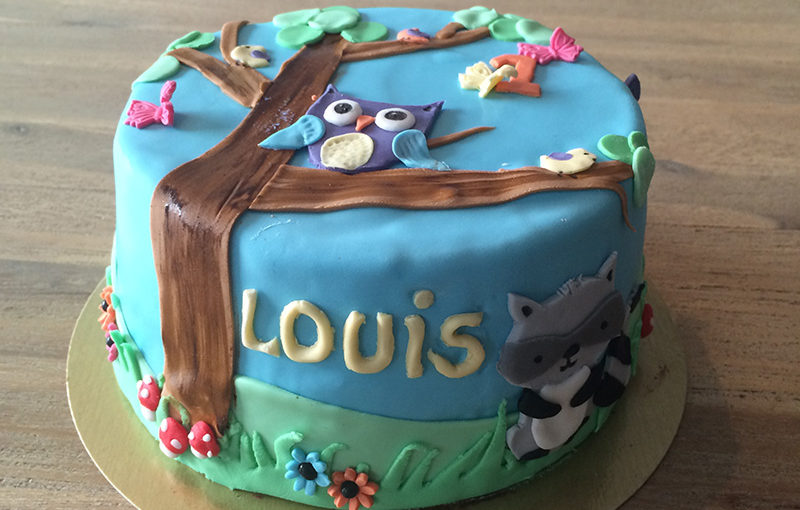 Gâteau d’anniversaire animaux de la forêt L