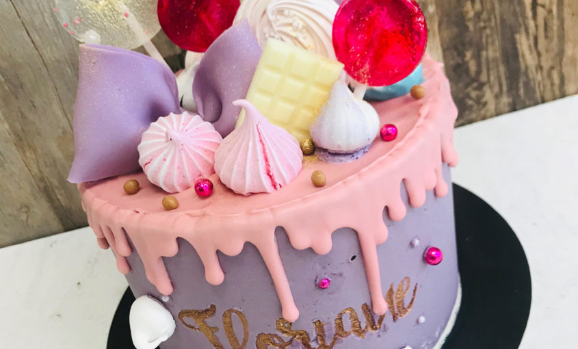 Drip Cake Violet Et Rose L Atelier De Dorothee